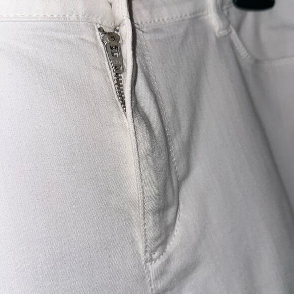 J. Jill 12 White Authentic Fit Cropped Raw Fringe Hem Jeans - Picture 10 of 16